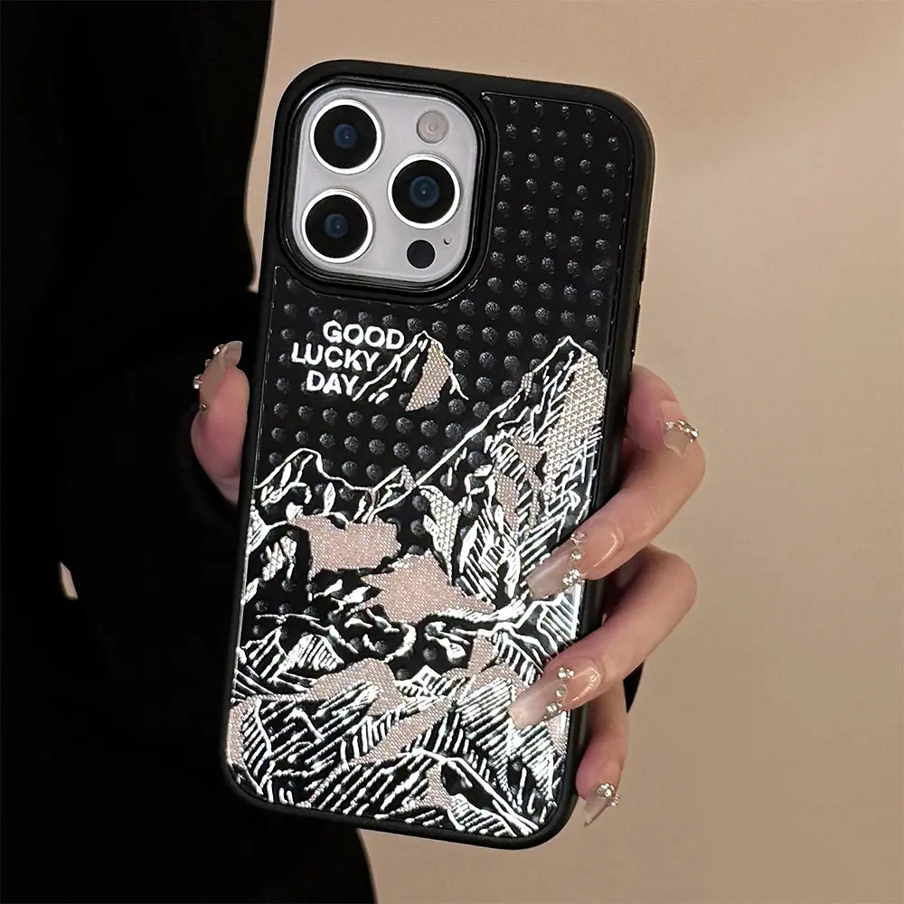 Gilded phone case suitable for Apple 15Promax protective case, iPhone 16 glass phone case (5).jpg