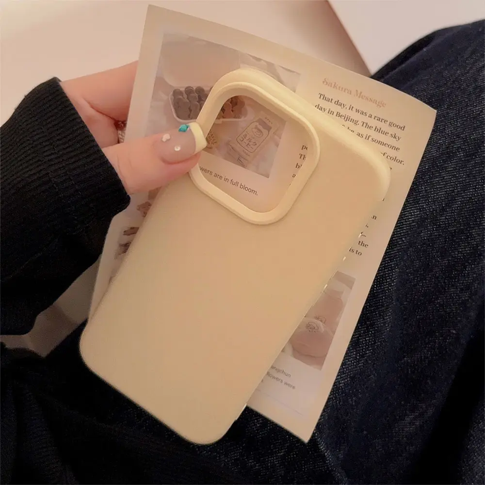 Solid color light yellow phone case